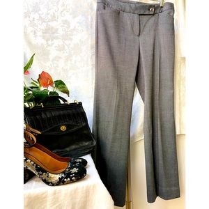 White House Black Market Gray Straight-Leg Dress Trousers
